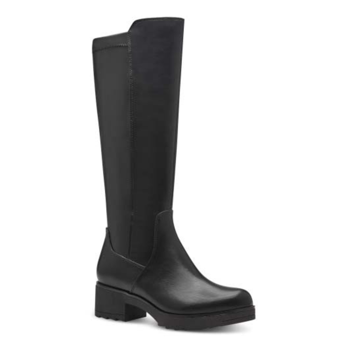 Marco Tozzi Dono Long Black Womens Knee-High Boots 25606-41-001 In Size 39 In Plain Black